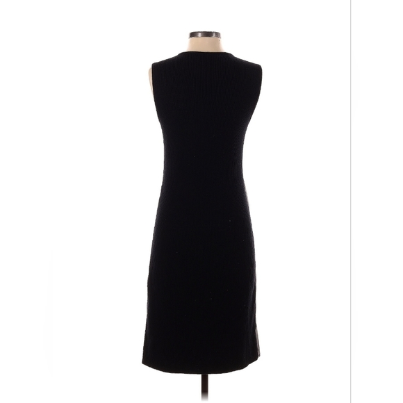 RARE $399 NWT Lauren Ralph Lauren Leather Front Merino Wool Back Shift Dress S - Picture 2 of 7